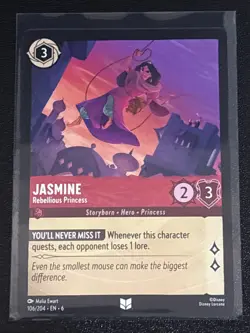 Disney Lorcana Aladdin Theme 6 Card Lot Jasmine/Genie - Image 2