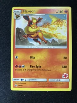 Pokemon TCG Cards Flareon SM186 (Charizard Symbol 27) MINT - Image 1
