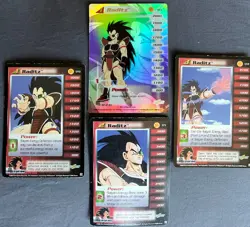 Limited Raditz Saiyan Saga Starter Set Personality Lv1-3 HT DBZ CCG Score Cards - Image 1