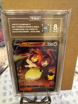 Lance's Charizard v SWSH133 Holographic Black Star Promo Pokemon TCG - Image 1