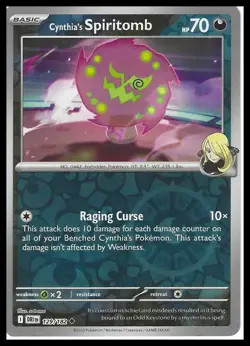 Pokemon Destined Rivals Reverse Holo 129/182 Cynthia's Spiritomb (FREE SHIPPING) - Image 1