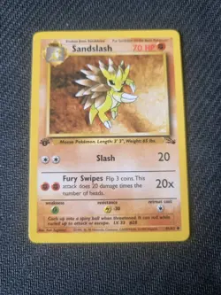 Pokemon - Sandslash - Fossil - 1st Edition - 41/62 - Near Mint + - Image 2
