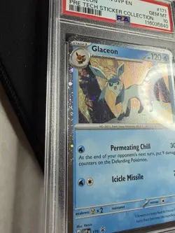 Pokemon Glaceon SVP EN Pre Tech Sticker Collection PSA 10 #171 Swirl! - Image 2