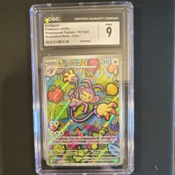 Pokemon Ambipom Illustration Rare Holo CGC 9 Me02: Phantasmal Flames 107/094 - Image 1