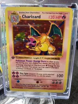 Charizard 1st edition Gold Metal Pokemon Card - *NM* - Image 1
