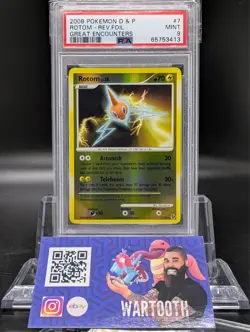 Pokemon Cards: Great Encounters Rare REVERSE FOIL Rotom 7/106 PSA 9 - Image 1