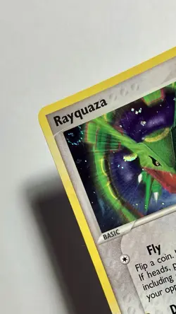 Rayquaza 3/17 (MP/BENT) •x2 SWIRLS• Cosmos Holo Pop Series 1 2006 Pokemon Card - Image 4