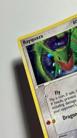 Rayquaza 3/17 (MP/BENT) •x2 SWIRLS• Cosmos Holo Pop Series 1 2006 Pokemon Card - Image 5