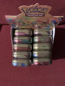 Pokemon TCG Scarlet Violet 151 Mini Tin Display Box Sealed 10 Tins 20 Packs - Image 2