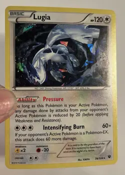Lugia Holo Rare Cracked Ice 78/124 XY Fates Collide Pokemon LP - Image 1