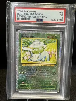 PSA 1 PR 2002 Pokemon Legendary Collection Bulbasaur 68/110 Reverse Holo Foil - Image 1
