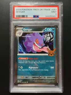 2024 POKEMON TCG TRICK OR TRADE #057 GENGAR PSA 9 Mint Graded - Image 1