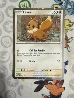 Pokemon TCG Destined Rivals - Eevee SVP 200 Checklane Blister Promo (Cosmo Holo) - Image 1