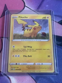 Pokemon Pikachu #SWSH039 English Black Star Promo Cosmos Holo - Image 1
