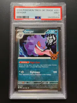 2024 POKEMON TCG TRICK OR TRADE #057 GENGAR PSA 9 Mint Graded - Image 1