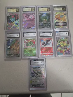 Pokemon TCG Slab Lot Of 9 CGC Slabs All In 9.5 Some Japanese And English - Image 1