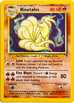 Pokemon Ninetales 17/110 Legendary Collection Holo 2002 LP - Image 1