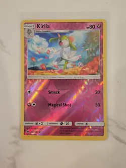 NM! REVERSE HOLO Pokemon Sun & Moon Burning Shadows TCG Card Kirlia 92/147 - Image 1