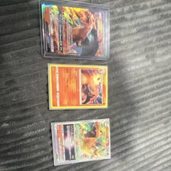 Pokemon Charizard Card Lot 3 Cards Holo & Regular English GX V Standard - Image 1