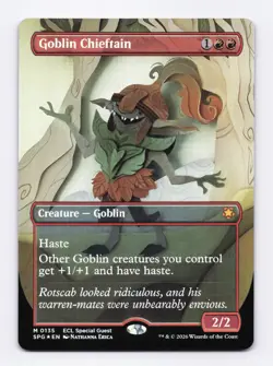 Goblin Chieftain (Borderless) (Foil) 0135 (M) MTG Lorwyn Eclipsed (ECL) (SPG) - Image 1