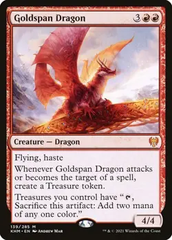 Goldspan Dragon - KHM - NM - Magic The Gathering - MTG - Image 1