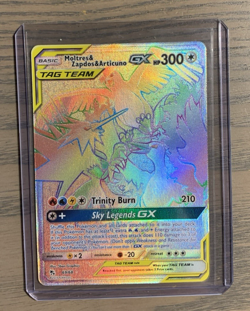 Pokemon 2019 Moltres & Zapdos & Articuno GX NM Rainbow 69/68 Hidden Fates NM - Image 3