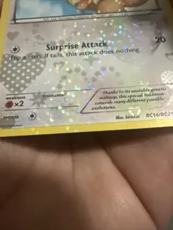Eevee RC14/RC25 Legendary Treasures Radiant Collection Pokemon - Reverse Holo - Image 2