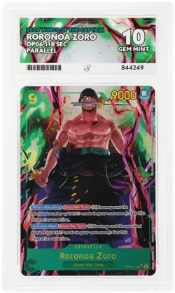One Piece TCG - Roronoa Zoro OP06-118 SEC Parallel Alt Art - ACE 10 - Image 1