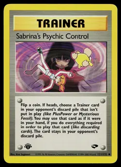 Pokemon Card - Sabrina's Psychic Control Gym Challenge 121/132 1st Edition - Image 1