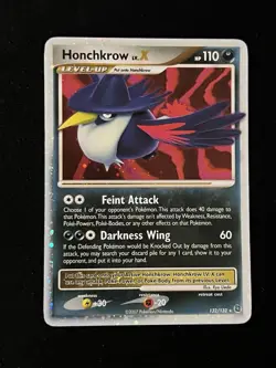 Honchkrow LV.X 132/132 Secret Wonders Holo Pokemon TCG Card - Image 1