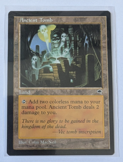 Magic the Gathering - 4x Ancient Tomb (2x En, 2x DE) from Tempest, MTG Land - Image 3