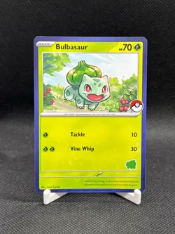2023 Bulbasaur MY FIRST BATTLE STAMP PROMO card BLUE BORDER Pokemon TCG NM/LP - Image 2