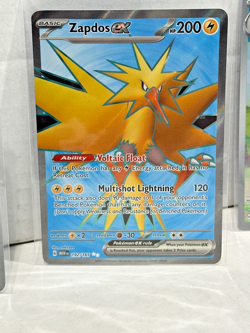Pokemon TCG Zapdos EX Full Art Ultra Rare Holo Card 192/165 Scarlet & Violet 151 - Image 1