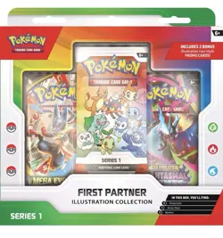 PRESALE - 3x Pokemon TCG First Partner Illustration Collection Series 1 Sealed - Image 1