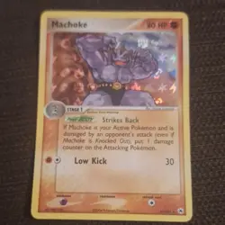 Pokemon TCG Machoke 41/101 EX Hidden Legends Stage 1 80HP Fighting 2004 Holo - Image 1