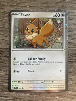 Pokemon TCG Destined Rivals - Eevee SVP 200 Checklane Blister Promo (Cosmo Holo) - Image 1