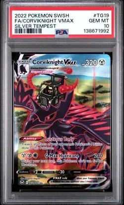 PSA 10 Corviknight VMAX TG19/TG30 Silver Tempest Ultra Rare Alt Art Pokemon TCG - Image 1