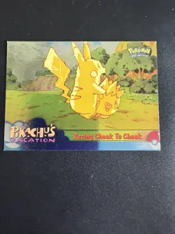 Pokemon Topps 1998 Pikachu's Vacation, "Racing Cheek To Cheek" #48 HOLOFOIL - Image 1