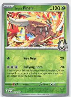 Ethan's Pinsir Reverse Holo Pokemon SV10: Destined Rivals 001/182 NM - Image 1