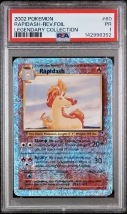 PSA 1 2002 Pokemon Legendary Collection Nidoking 31/110 Reverse Holo + Rapidash - Image 3