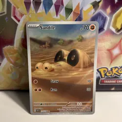 Pokemon TCG Sandile Rare Illustration Card SV1 Scarlet Violet Base 216/198 - Image 1