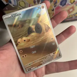 Pokemon TCG Sandile Rare Illustration Card SV1 Scarlet Violet Base 216/198 - Image 3