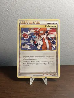 Pokemon TCG Fisherman HeartGold SoulSilver Card 92/123 Regular Uncommon Non-Holo - Image 1