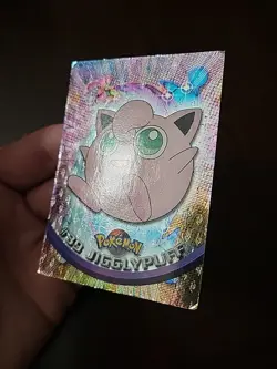 DMG! FLAMES HOLO FOIL #39 Jigglypuff TOPPS Series 1 Black Pokemon Card TCG - Image 2