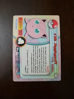 DMG! FLAMES HOLO FOIL #39 Jigglypuff TOPPS Series 1 Black Pokemon Card TCG - Image 3