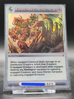 Chaotic Card : Danian Carapace Zenith Of The Hive Zoth Super Rare Battlegear - Image 1