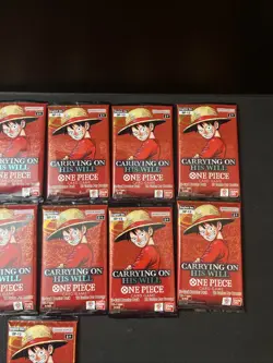 One Piece Card Game OP-13 Carrying On His Will Booster Packs Lot Of 13 - Image 3