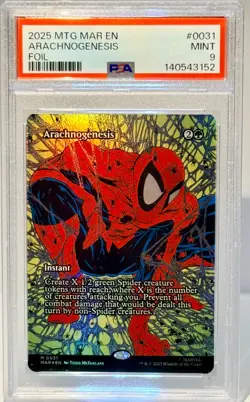 PSA MINT 9 MYTHIC FOIL MTG MARVEL SPIDER-MAN "ARACHNOGENESIS" (#0031) *EXCELLENT - Image 4