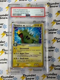 Tyranitar EX Holo #99 Dragon Frontiers 2006 Pokemon EX PSA 7 - Image 1