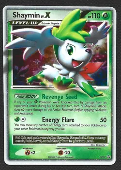Pokemon Shaymin LV.X DP39 Black Star Promo Diamond and Pearl Holo Lightly Played - Image 1